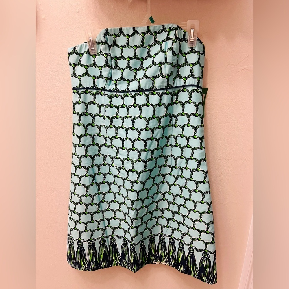 💚Lilly Pulitzer💚#Aqua and Black Geometric Dress
